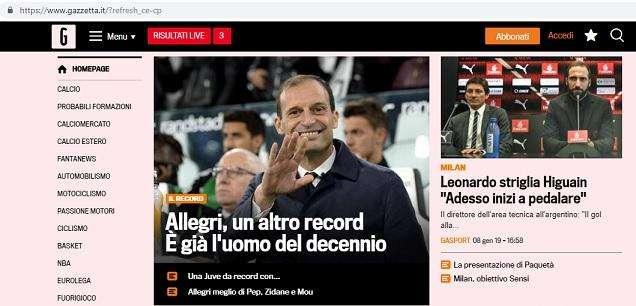 L'uomo del decennio viene da Livorno e si chiama Allegri