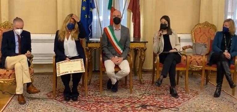 Un momento della premiazione