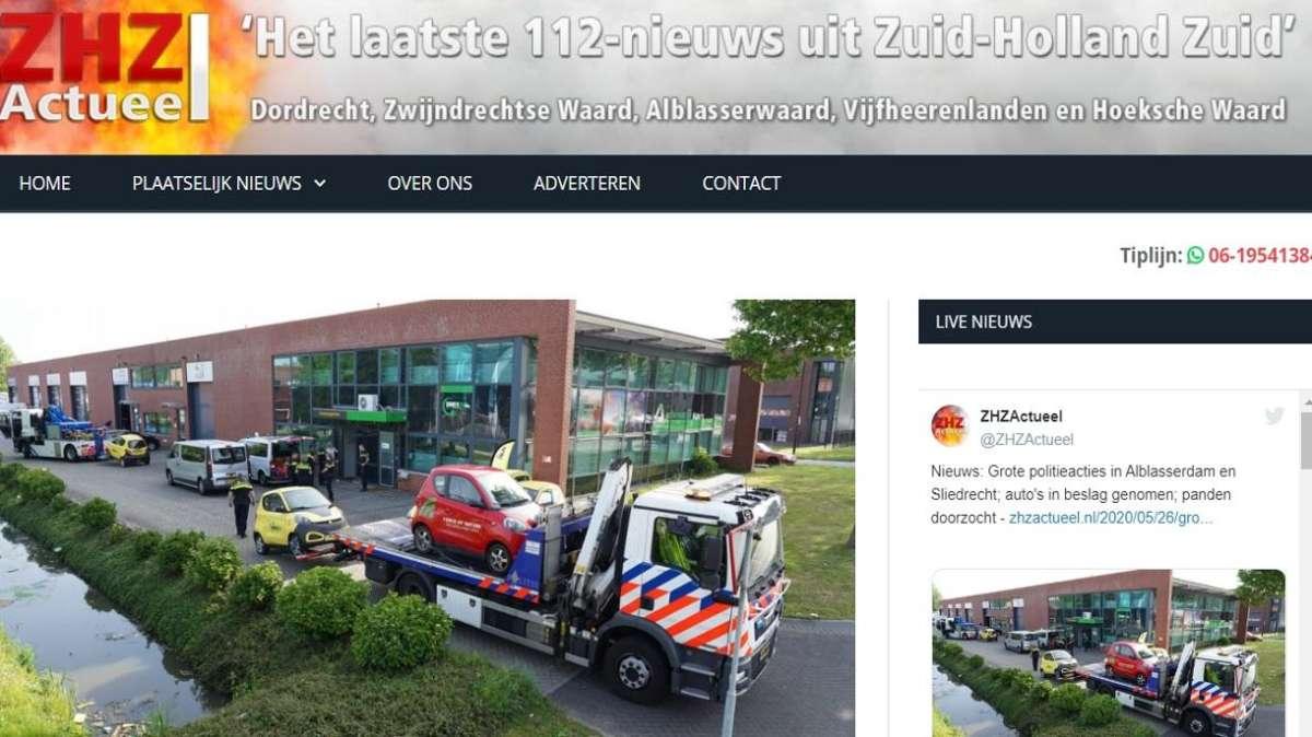 La home del giornale olandese
