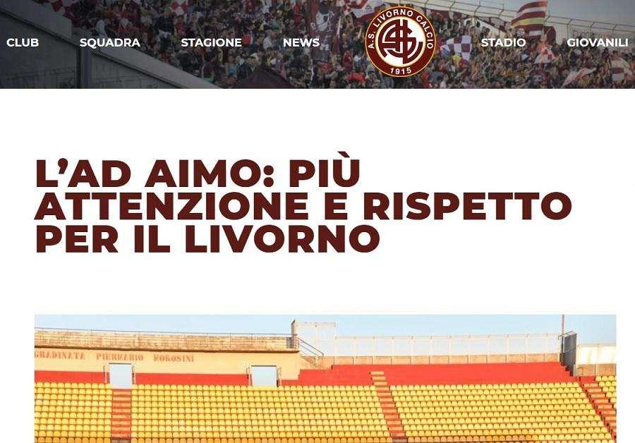 Aimo difende il Livorno: "Chiediamo più attenzione e rispetto dagli arbitri"