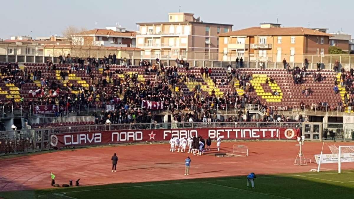 I giocatori sotto la Nord 