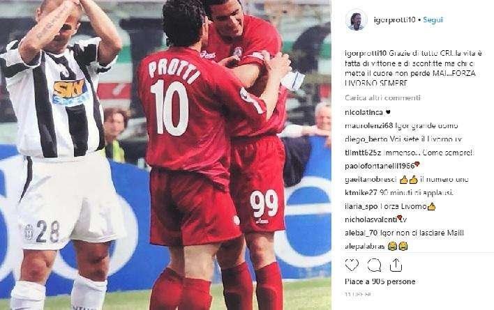 Protti su Instagram ringrazia Lucarelli: "Il cuore non perde mai"
