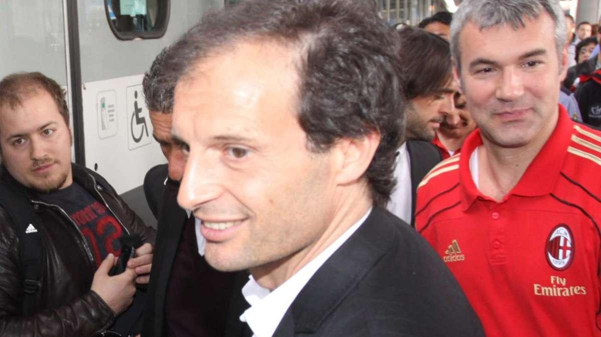 Allegri campione d'Italia con il Milan, andrà a piedi a Montenero