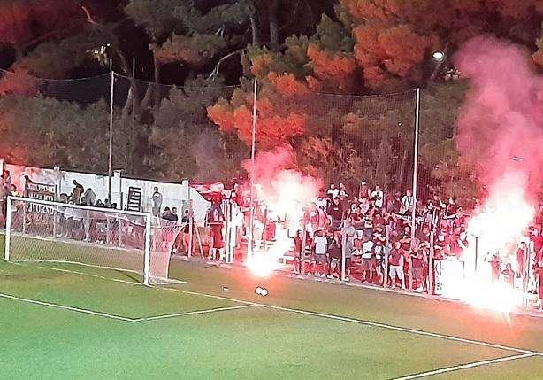 I tifosi amaranto a Solvay