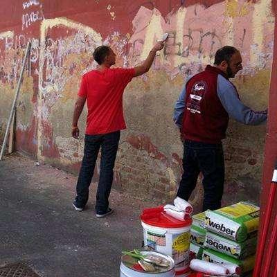 "Livornesi" a lavoro per il restyling della curva