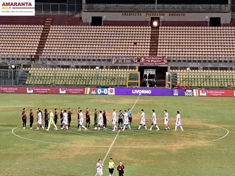 Coppa in diretta. Livorno-Reggiana 1 a 0 (parziale 1° tempo)