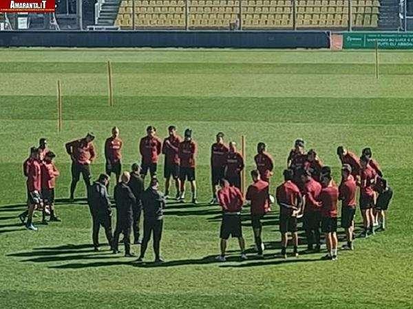 Un allenamento allo stadio