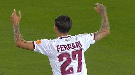 Esulta Ferrari dopo il gol