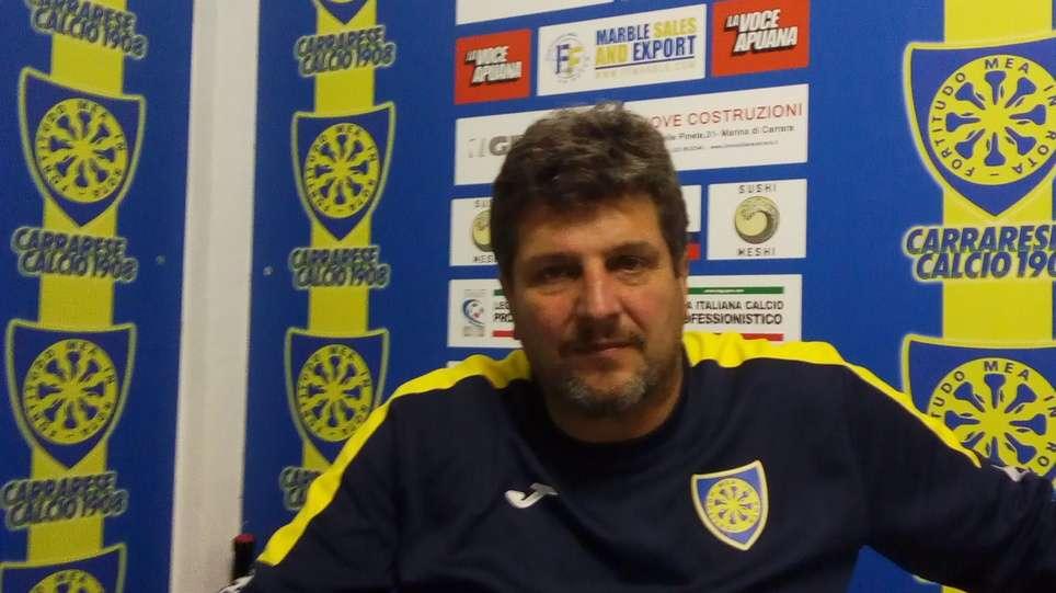 Sala stampa. Baldini: “Stasera la Carrarese ha dimostrato carattere”
