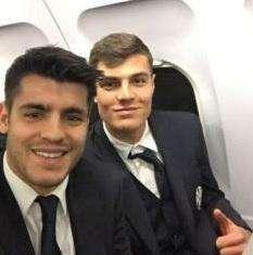 Favilli debutta in Serie A, il sogno si avvera e Morata lo festeggia