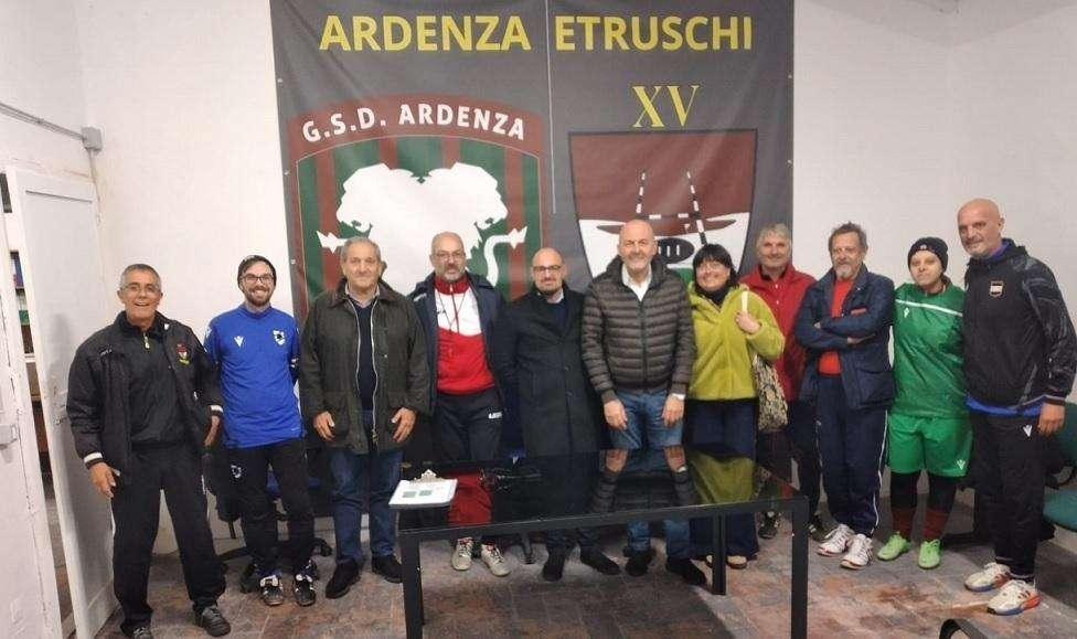 Tre referenti della Samp al campo dell'Ardenza, tra loro Civeriati