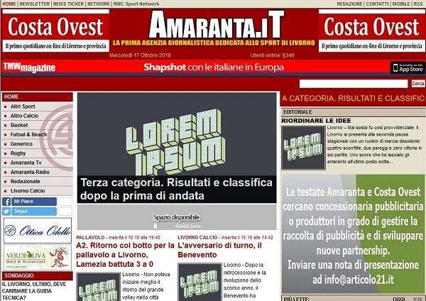 Nuovo look per Amaranta.it