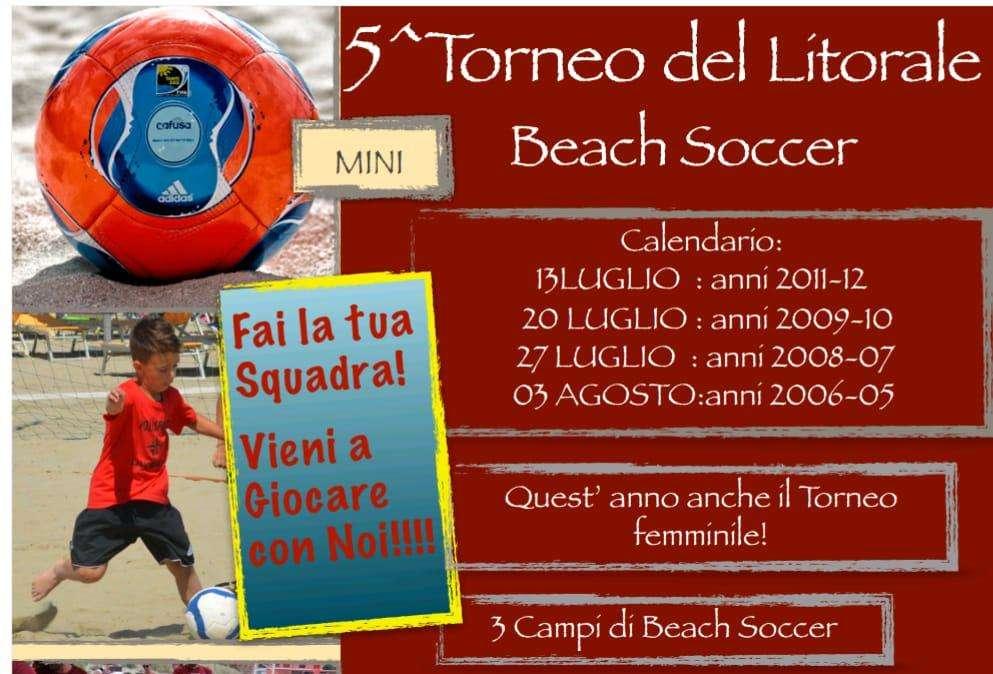 Beach soccer. Il 13 luglio al via il quinto torneo ai bagni Uappala