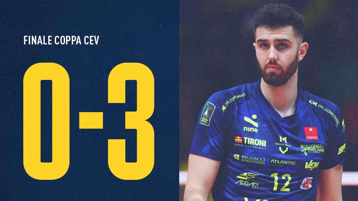 Coppa Cev, finale d’andata. Modena volley perde 3 a 0 con il Roeselare
