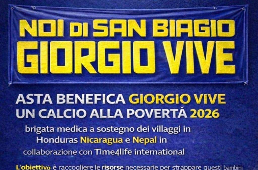 Asta Benefica " Giorgio Vive " un calcio alla povertà 2026
