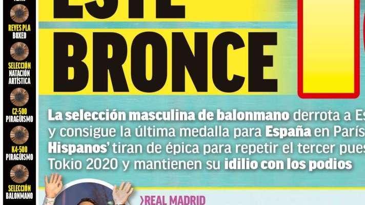 PORTADA | Marca: "Vuelve el invencible Carvajal: siete meses sin perder con el Madrid y la selección"