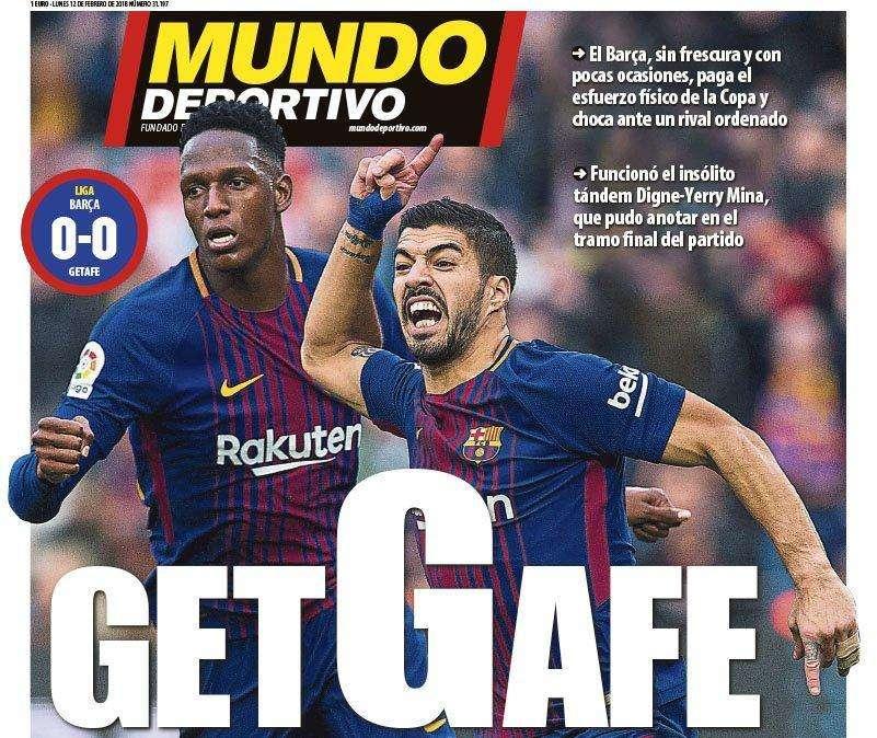 PORTADA - Mundo Deportivo alaba al cuadro azulón: "GetGafe"