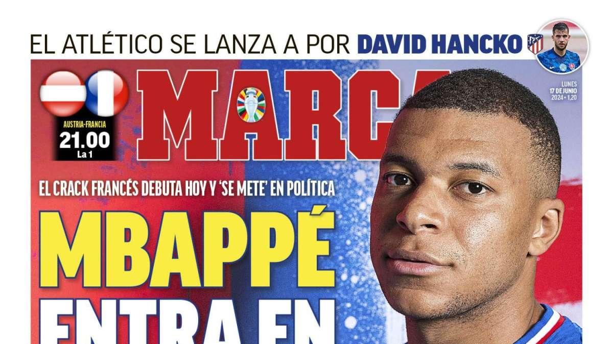 PORTADA | Marca: "Mbappé entra en campaña"