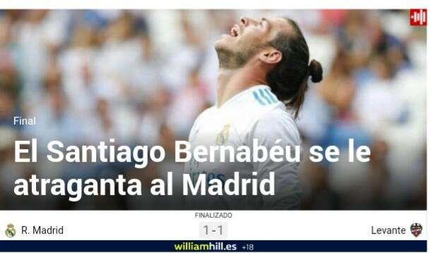 Marca: "El Santiago Bernabéu se le atraganta al Madrid"