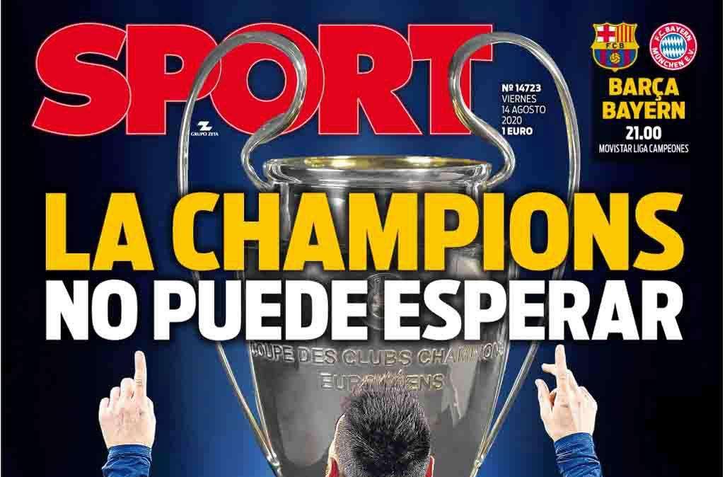 PORTADA - Sport: "La Champions no puede esperar"