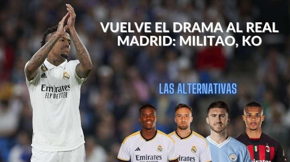 Drama con Eder Militao: las posibles opciones del Real Madrid en el mercado