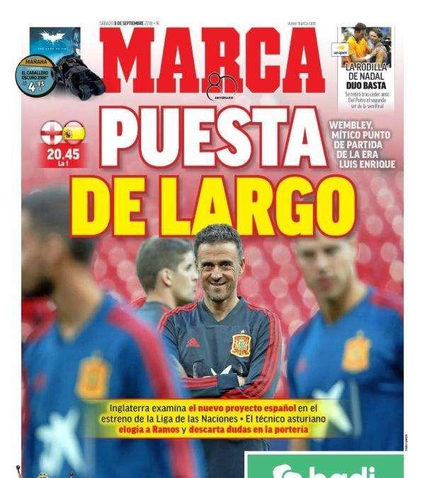 PORTADA - Marca, kilómetro cero de la era Luis Enrique: "Puesta de largo"