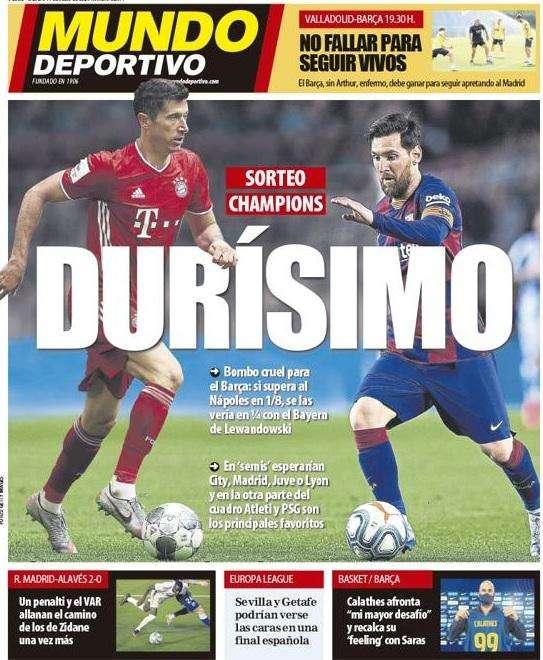 PORTADA - Mundo Deportivo: "Un penalti y el VAR allanan el camino de los de Zidane una vez más"