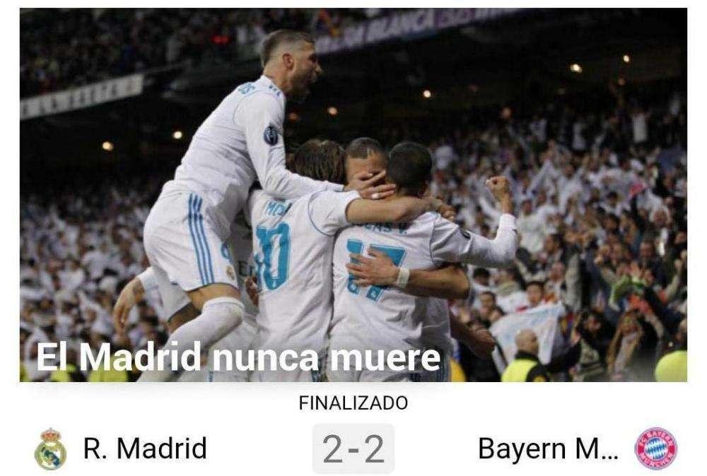 Marca - "El Real Madrid nunca muere"