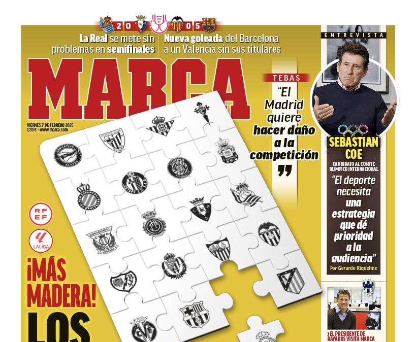 Marca avisa en portada: "Los clubes se plantan ante el Madrid"