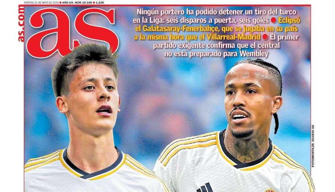 PORTADA | AS: "Güler asombra, Militao inquieta"