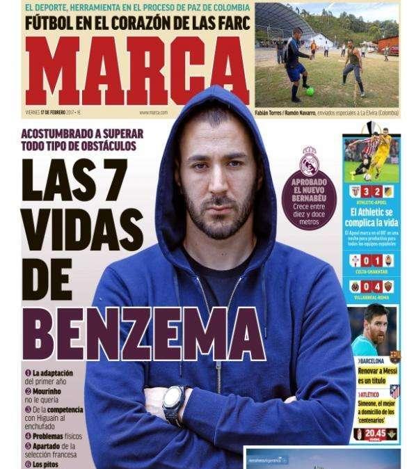 PORTADA - Marca abre con Karim: "Las siete vidas de Benzema"