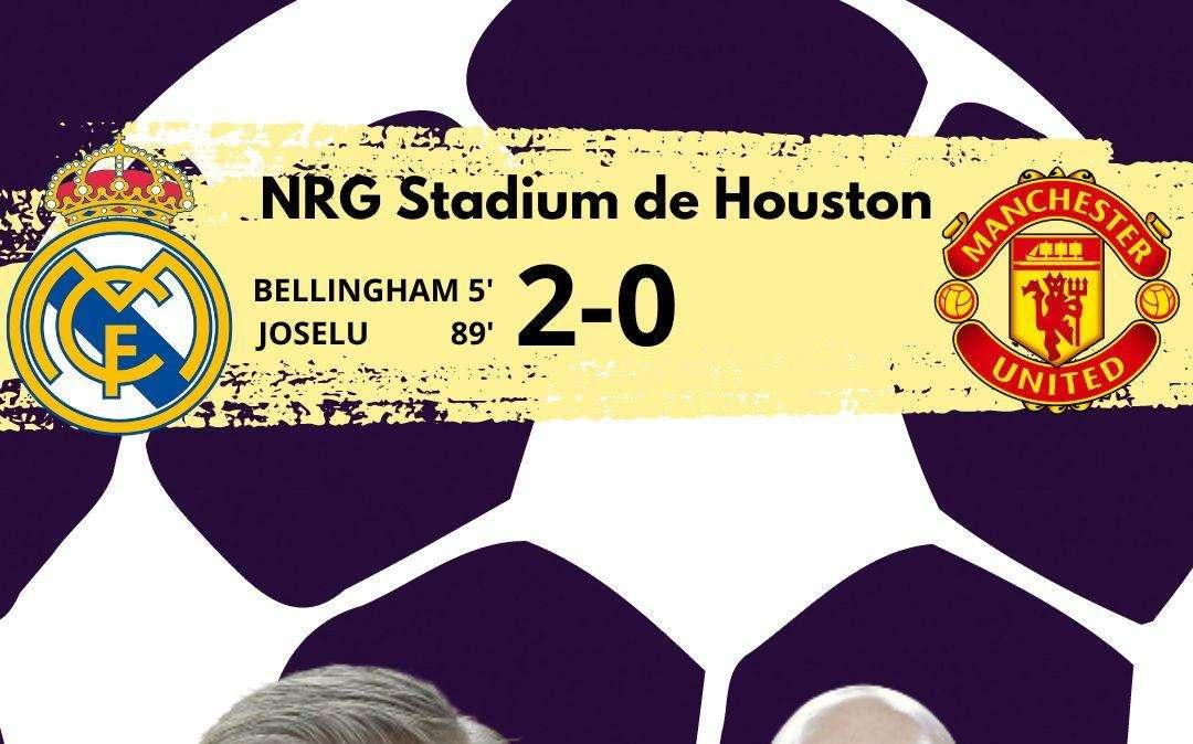 Real Madrid 2-0 Manchester United: show de Bellingham, chilena de Joselu y el comienzo de una monstruosidad
