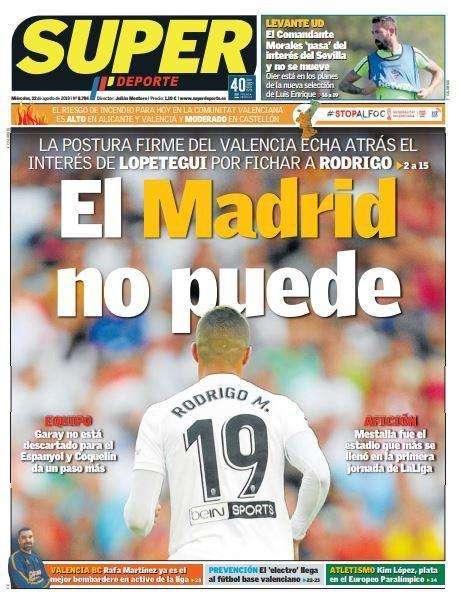Superdeporte - Rodrigo, la postura firme del Valencia echa atrás el interés de Lopetegui