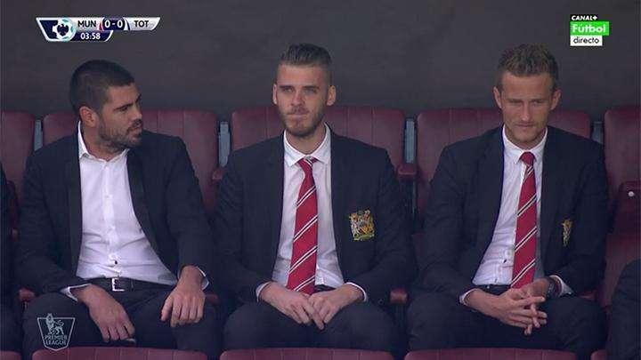 De Gea, en la grada a la espera del Real Madrid
