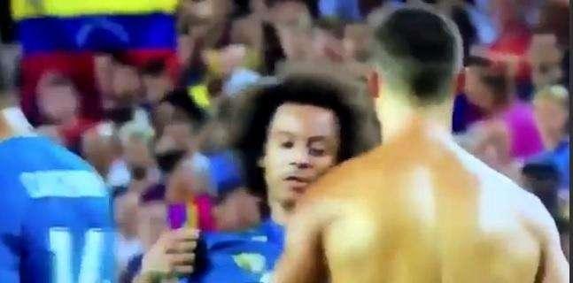 Cristiano enseñó la camiseta al Camp Nou, pero fue Marcelo quien le dio la idea