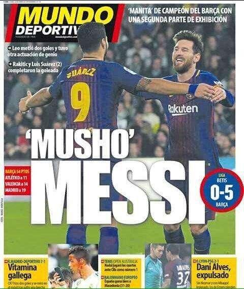 PORTADA - MUNDO DEPORTIVO: "Musho Messi"