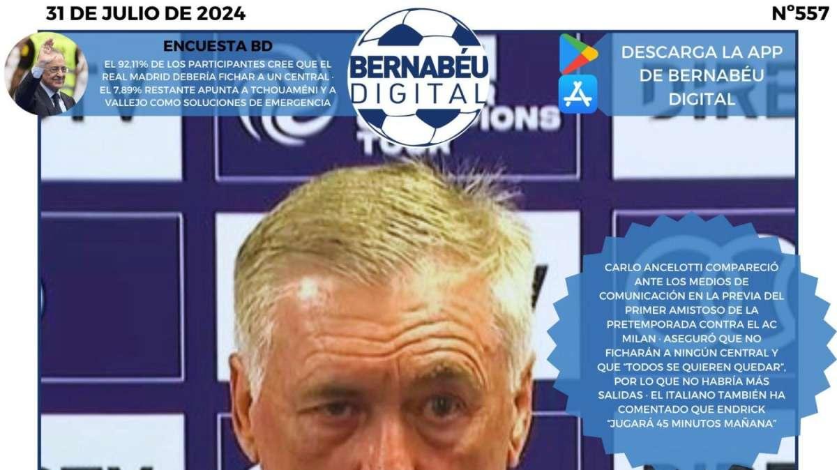PORTADA BD | Ancelotti: "La plantilla está cerrada"