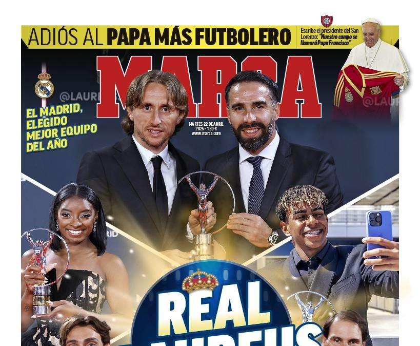 "Real Laureus" y Xabi Alonso, en la portada de Marca