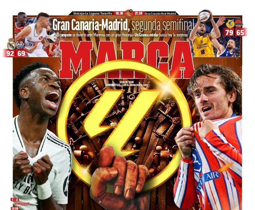 Marca saca en primera plana la lucha del Real Madrid con el Atlético por el liderato