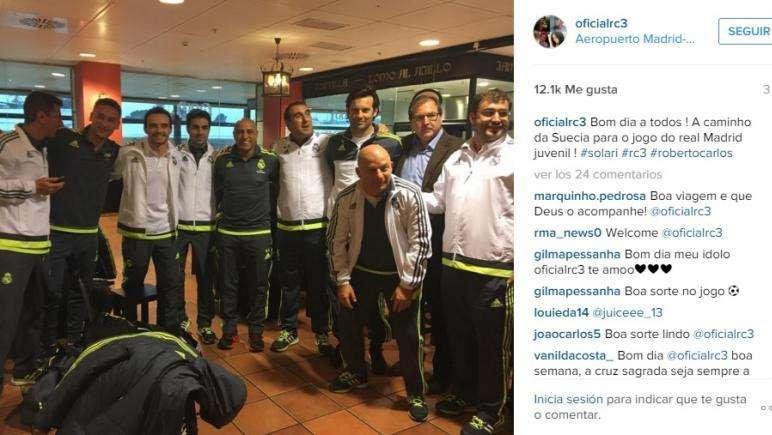 Roberto Carlos, en Suecia con el Juvenil A