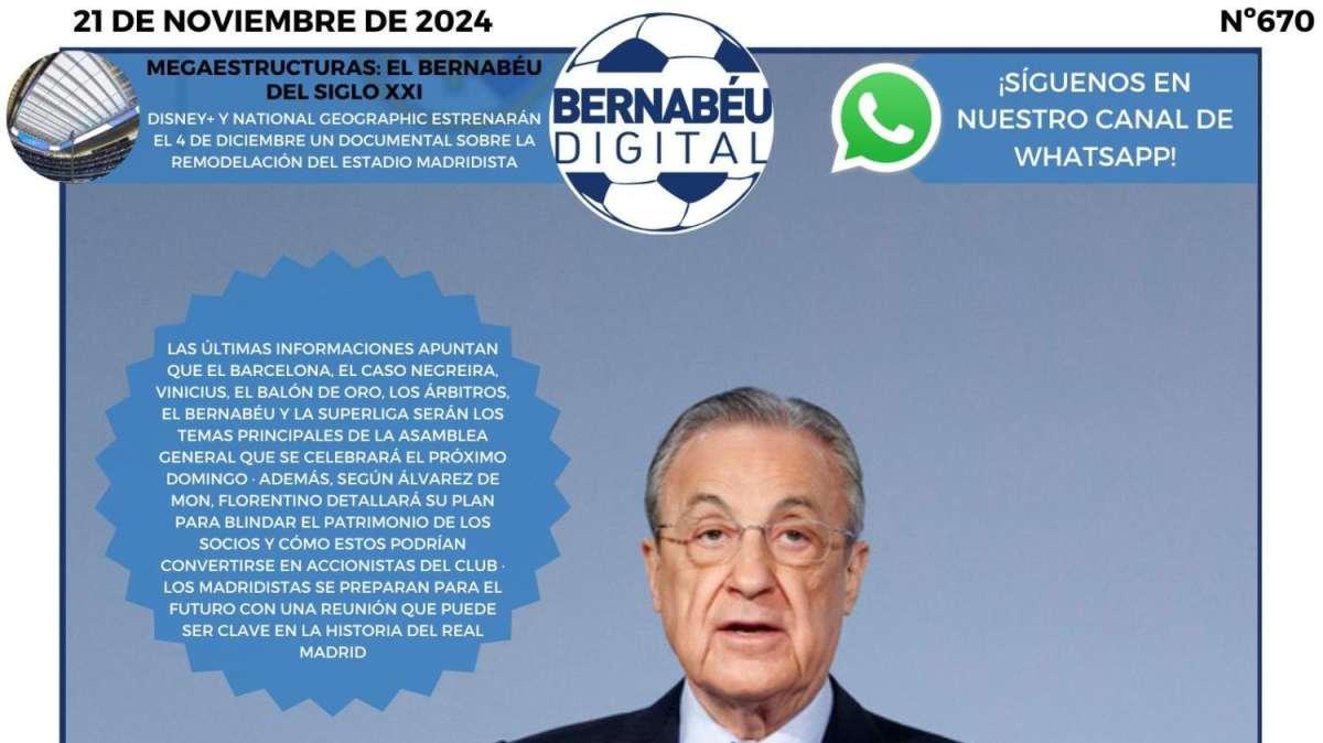 Florentino Pérez y “lo que se viene”, protagonista en la portada BD