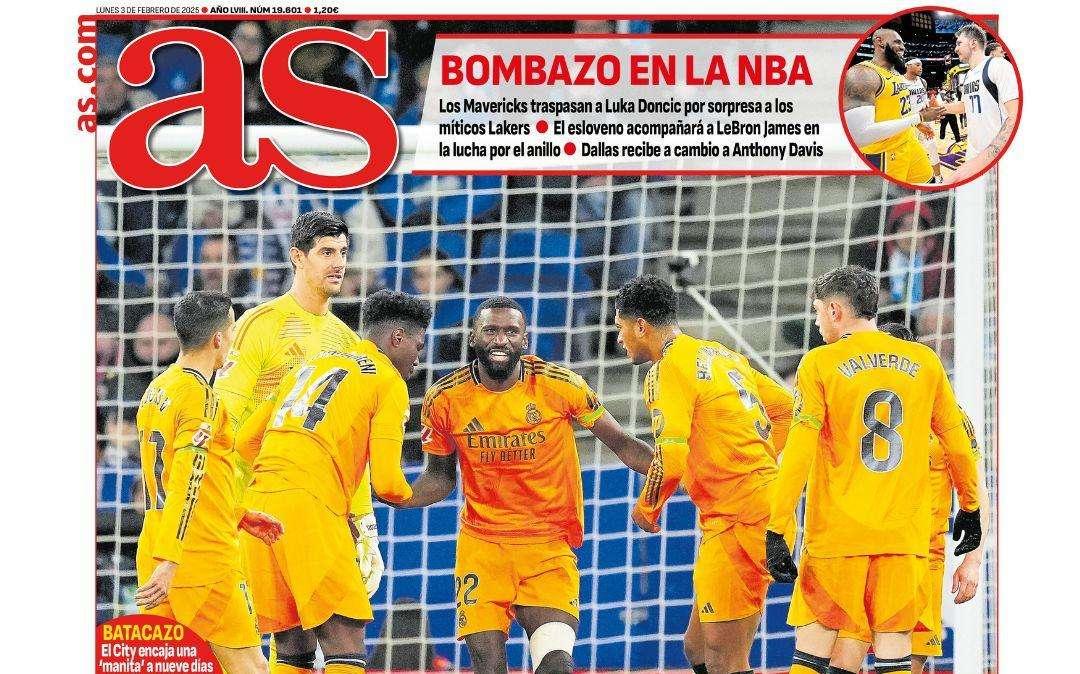 As destaca en portada el "drama central" del Real Madrid