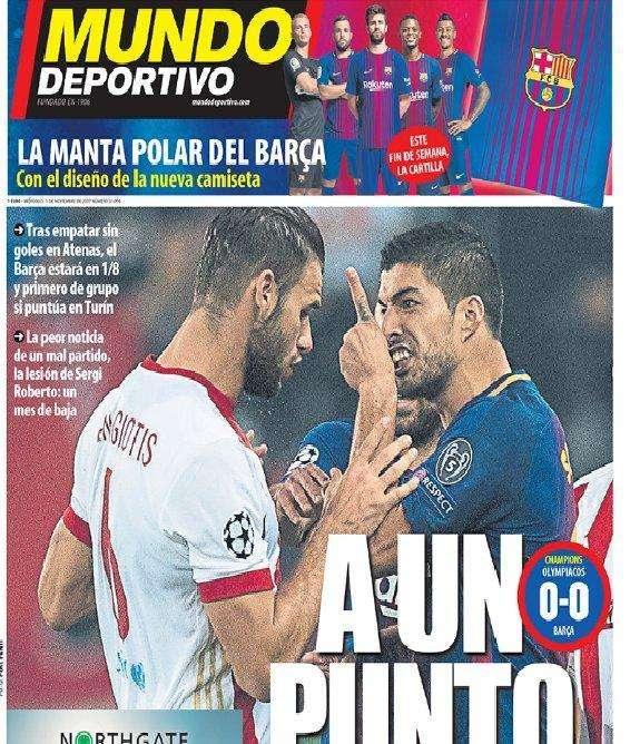 PORTADA - Mundo Deportivo se queda "a un punto"