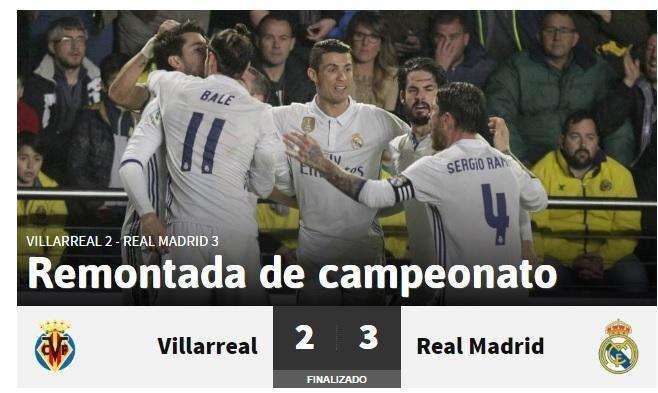 Diario As: "Remontada de campeonato"