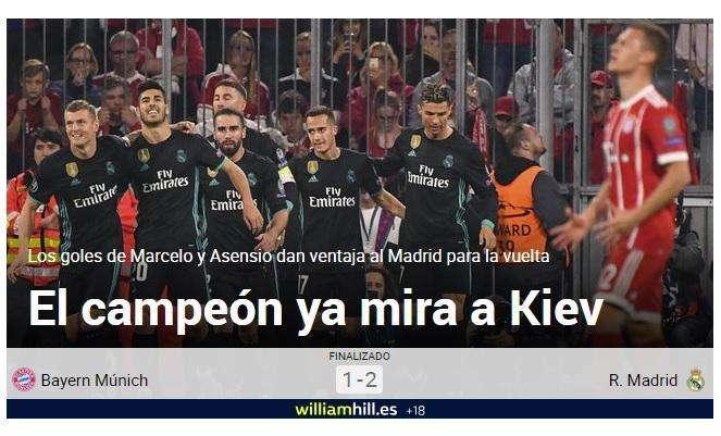 Marca destaca a los blancos: "El campeón ya mira a Kiev"
