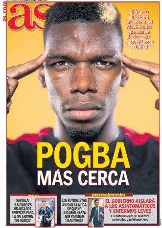 PORTADA - As apunta al fichaje del francés: "Pogba más cerca"