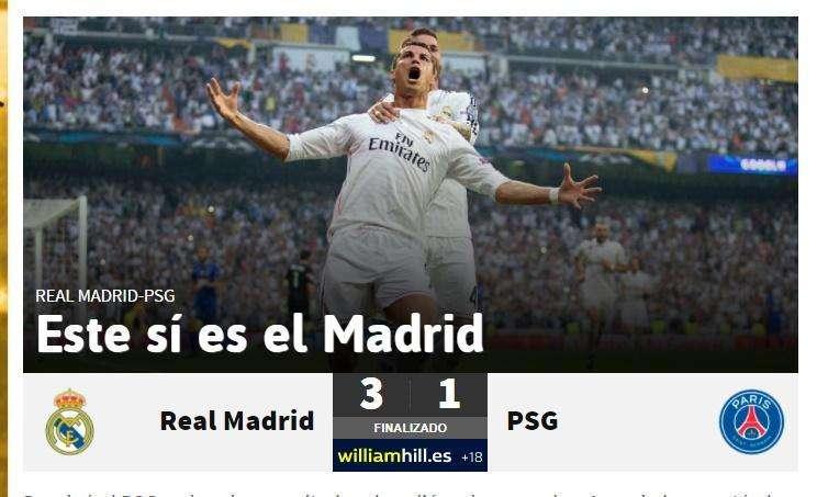 AS ensalza a los de Zidane: "Este sí es el Madrid"