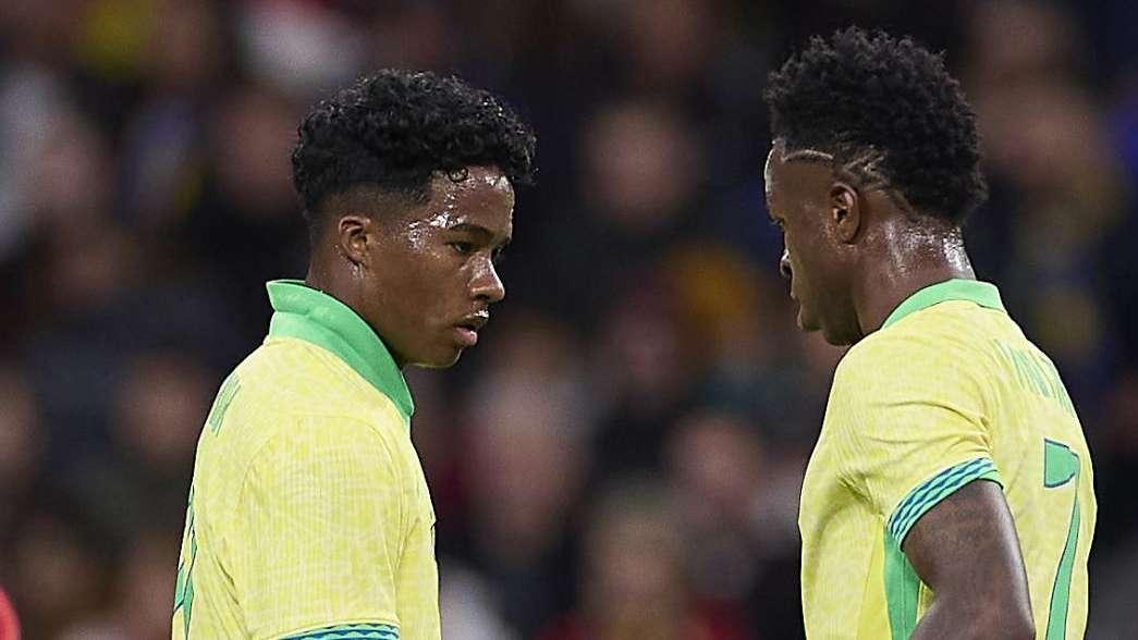 Noche amarga para Vinicius, Rodrygo y Endrick con Brasil
