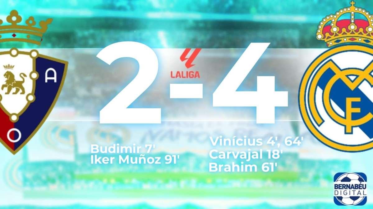 Golpe a LaLiga antes del parón: la crónica del Osasuna - Real Madrid´