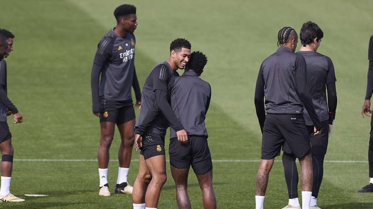 Las mejores imágenes del último entrenamiento del Real Madrid antes de recibir al City
